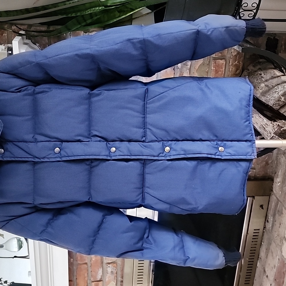 Vintage Eddie Bauer Goose Down Made in USA Quilted Puffer Jacket Blue Sz M TALL - Picture 6 of 17